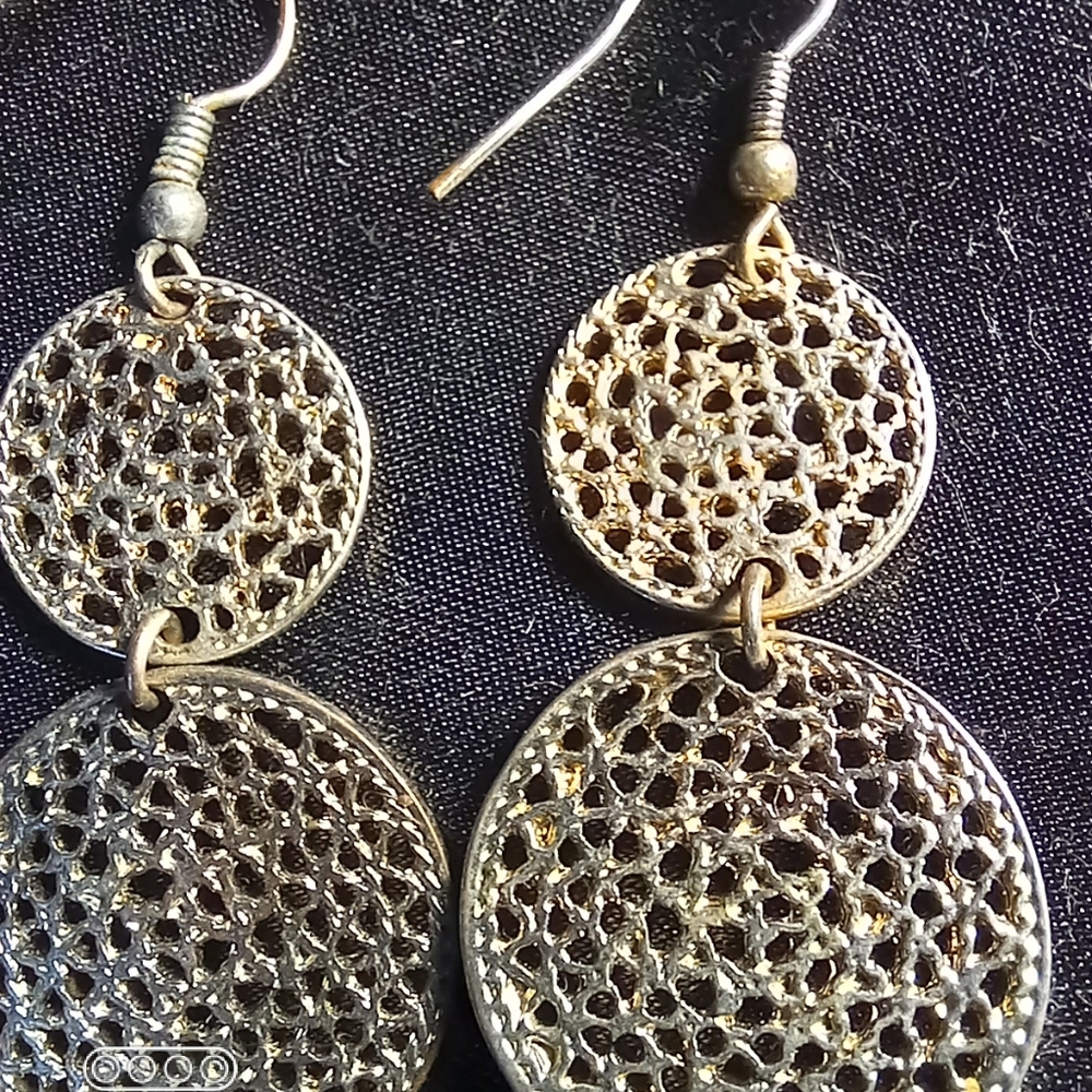 Three Pair Metal Earrings